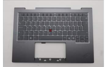 Lenovo 5M11R38966 C-Cover with keyboard, Portuguese, Luna Grey, FingerPrint Reader, WLAN, UK