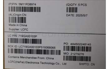 Lenovo 5M11R38974 C-Cover with keyboard, Swedish/Finnish, Luna Grey, FingerPrint Reader, WLAN, UK