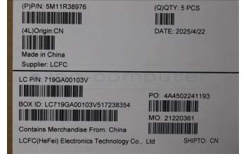 Lenovo 5M11R38976 C-Cover with keyboard, Switzerland, Luna Grey, FingerPrint Reader, WLAN, UK