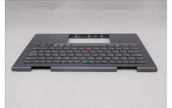 Lenovo 5M11R38976 C-Cover with keyboard, Switzerland, Luna Grey, FingerPrint Reader, WLAN, UK