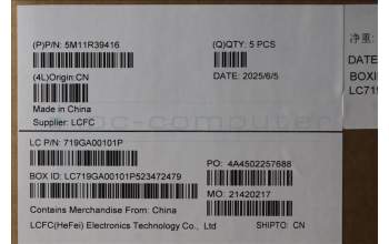 Lenovo 5M11R39416 C-Cover with keyboard, USA English, Luna Grey, FingerPrint Reader, WWAN, US