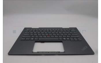 Lenovo 5M11R39428 C-Cover with keyboard, Greek, Luna Grey, FingerPrint Reader, WWAN, US