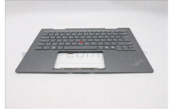 Lenovo 5M11R39491 C-Cover with keyboard, Danish, Luna Grey, FingerPrint Reader, WWAN, UK
