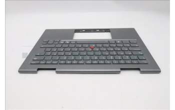 Lenovo 5M11R39491 C-Cover with keyboard, Danish, Luna Grey, FingerPrint Reader, WWAN, UK