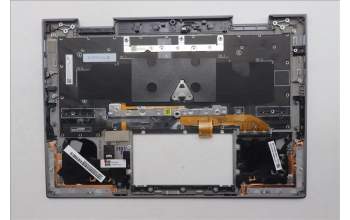 Lenovo 5M11R39504 C-Cover with keyboard, German, Luna Grey, FingerPrint Reader, WWAN, UK
