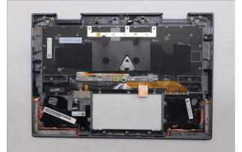 Lenovo 5M11R39512 C-Cover with keyboard, Icelandic, Luna Grey, FingerPrint Reader, WWAN, UK