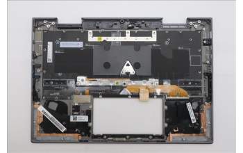 Lenovo 5M11R39519 C-Cover with keyboard, Korean, Luna Grey, FingerPrint Reader, WWAN, US