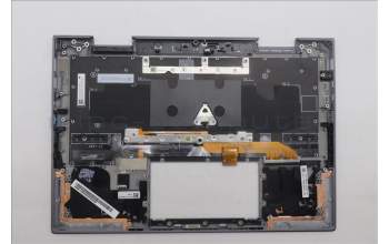 Lenovo 5M11R39525 C-Cover with keyboard, Norwegian, Luna Grey, FingerPrint Reader, WWAN, UK