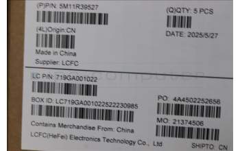 Lenovo 5M11R39527 C-Cover with keyboard, Nordic, Luna Grey, FingerPrint Reader, WWAN, UK