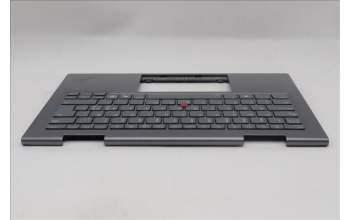 Lenovo 5M11R39527 C-Cover with keyboard, Nordic, Luna Grey, FingerPrint Reader, WWAN, UK