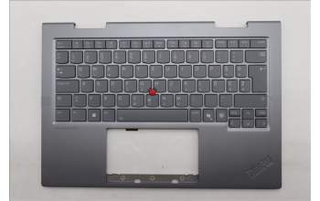 Lenovo 5M11R39533 C-Cover with keyboard, Slovenian, Luna Grey, FingerPrint Reader, WWAN, UK