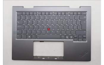 Lenovo 5M11R39540 C-Cover with keyboard, Switzerland, Luna Grey, FingerPrint Reader, WWAN, UK