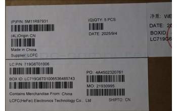 Lenovo 5M11R87931 MECH_ASM GRP_KBD_BZL_CZE/SLK_WL_BKGY_LTN