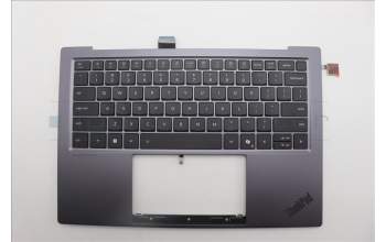 Lenovo 5M11R87933 C-Cover with keyboard, US English, Black/Grey, FingerPrint Reader, WLAN, US