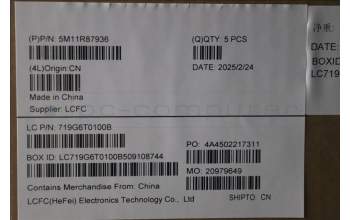 Lenovo 5M11R87936 C-Cover with keyboard, French, Black/Grey, FingerPrint Reader, WLAN, US