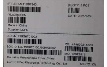 Lenovo 5M11R87943 C-Cover with keyboard, Italian, Black/Grey, FingerPrint Reader, WLAN, UK