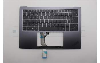 Lenovo 5M11R87953 C-Cover with keyboard, Spanish, Black/Grey, FingerPrint Reader, WLAN, UK