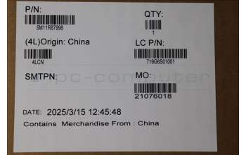 Lenovo 5M11R87998 Lenovo LCD Module, 14\", 2.8K, Touch, Anti-reflection, Anti-smudge, OLED, 500nit, 100%DCI-P3, w/8MP RGB+IR MIPI Camera