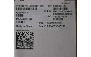 Lenovo 5M11R91266 C-Cover with keyboard, Portuguese, Luna Grey, Non-Backlight, World Face Camera, UK