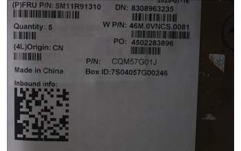 Lenovo 5M11R91310 C-Cover with keyboard, Italian, Luna Grey, Backlight, No World Face Camera, UK