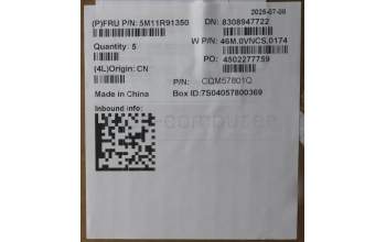 Lenovo 5M11R91350 C-Cover with keyboard, French, Luna Grey, Backlight, World Face Camera, US