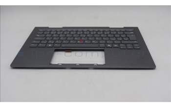 Lenovo 5M11R91413 C-Cover with keyboard, Czech Slovakian, Grey, Backlight, FingerPrint Reader, UK