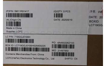 Lenovo 5M11R91417 C-Cover with keyboard, English, Grey, Backlight, FingerPrint Reader