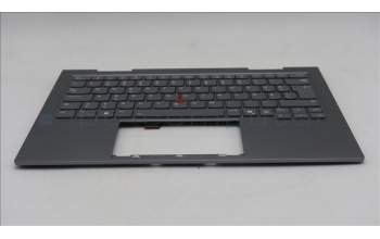 Lenovo 5M11R91419 C-Cover with keyboard, Estonian, Grey, Backlight, FingerPrint Reader, UK