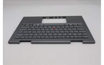 Lenovo 5M11R91421 C-Cover with keyboard, US English Euro, Grey, Backlight, FingerPrint Reader, US