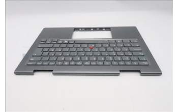 Lenovo 5M11R91447 C-Cover with keyboard, Norwegian, Grey, Backlight, FingerPrint Reader
