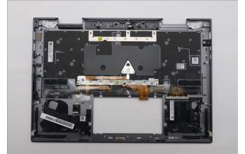 Lenovo 5M11R91449 C-Cover with keyboard, Nordic, Grey, Backlight, FingerPrint Reader, UK