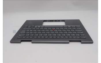 Lenovo 5M11R91462 C-Cover with keyboard, Switzerland, Grey, Backlight, FingerPrint Reader, UK