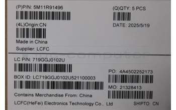 Lenovo 5M11R91496 C-Cover with keyboard, US English Euro, Grey, Backlight, FingerPrint Reader, WWAN, US