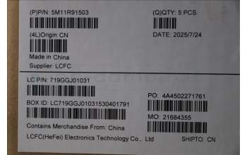 Lenovo 5M11R91503 C-Cover with keyboard, Greek, Grey, Backlight, FingerPrint Reader, WWAN, US