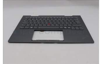 Lenovo 5M11R91521 C-Cover with keyboard, Norwegian, Grey, Backlight, FingerPrint Reader, WWAN, UK