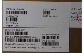 Lenovo 5M11R91529 C-Cover with keyboard, Slovenian, Grey, Backlight, FingerPrint Reader, WWAN, UK