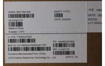 Lenovo 5M11R91535 C-Cover with keyboard, Switzerland, Grey, Backlight, FingerPrint Reader, WWAN, UK