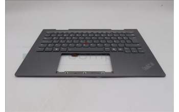 Lenovo 5M11R91541 C-Cover with keyboard, Turkish, Grey, Backlight, FingerPrint Reader, WWAN, UK