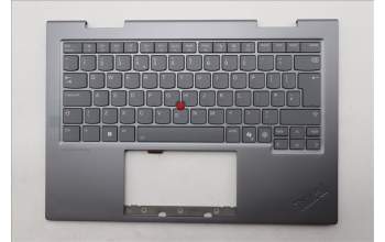 Lenovo 5M11R91545 C-Cover with keyboard, UK English, Grey, Backlight, FingerPrint Reader, WWAN, UK