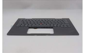 Lenovo 5M11R91545 C-Cover with keyboard, UK English, Grey, Backlight, FingerPrint Reader, WWAN, UK