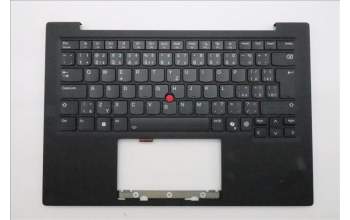 Lenovo 5M11S09540 C-Cover with keyboard, Czech Slovakian, Black, Backlight, UK
