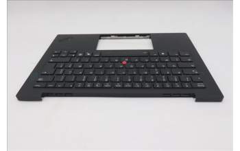 Lenovo 5M11S09550 C-Cover with keyboard, French, Black, Backlight, US