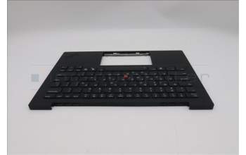 Lenovo 5M11S09556 C-Cover with keyboard, Greek, Black, Backlight, US