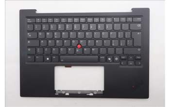 Lenovo 5M11S09565 C-Cover with keyboard, Italian, Black, Backlight, UK