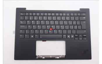 Lenovo 5M11S09589 C-Cover with keyboard, Switzerland, Black, Backlight, UK