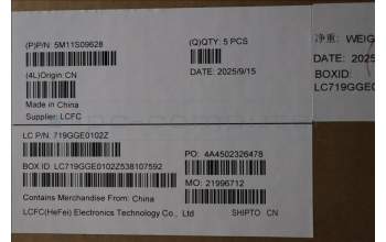 Lenovo 5M11S09628 MECH_ASM BL KB BK WW GER CHY