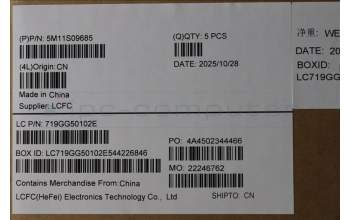 Lenovo 5M11S09685 C-Cover with keyboard, Danish, Black, UK