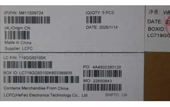 Lenovo 5M11S09724 C-Cover with keyboard, Bulgarian, Black, UK