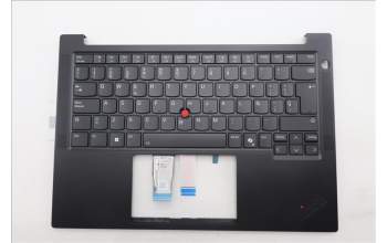 Lenovo 5M11S09764 C-Cover with keyboard, Spanish, Black, Backlight, UK