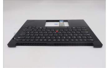 Lenovo 5M11S09764 C-Cover with keyboard, Spanish, Black, Backlight, UK